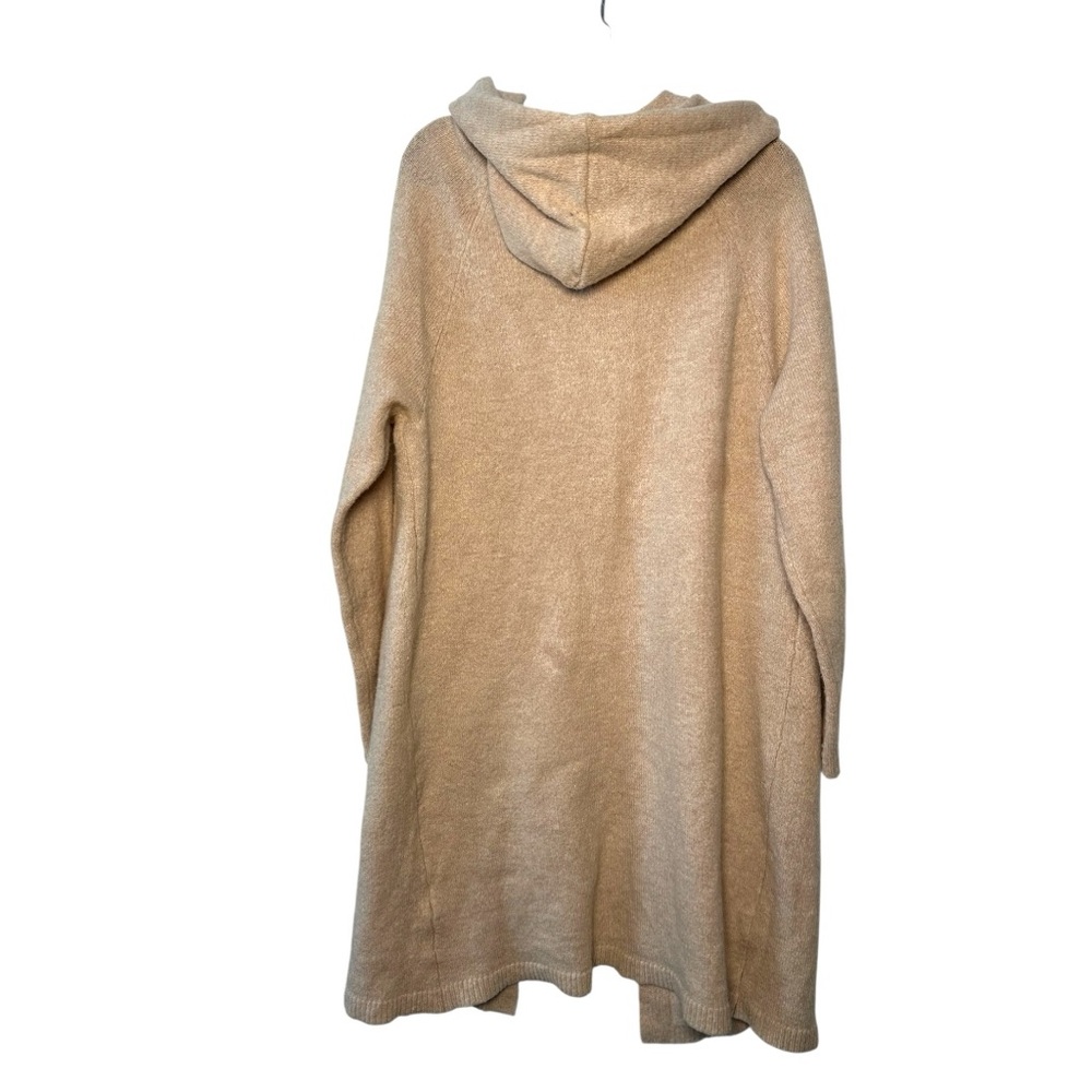Long open hooded cardigan sweater - Picture 4 of 6